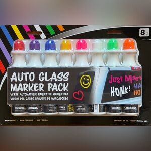 CHROMA, 8PC AUTO GLASS, MARKER PACK, BNIP!😻🚗🖍️🌈🎨🥳